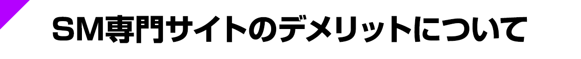 SM���T�C�g�̃f�����b�g�ɂ���