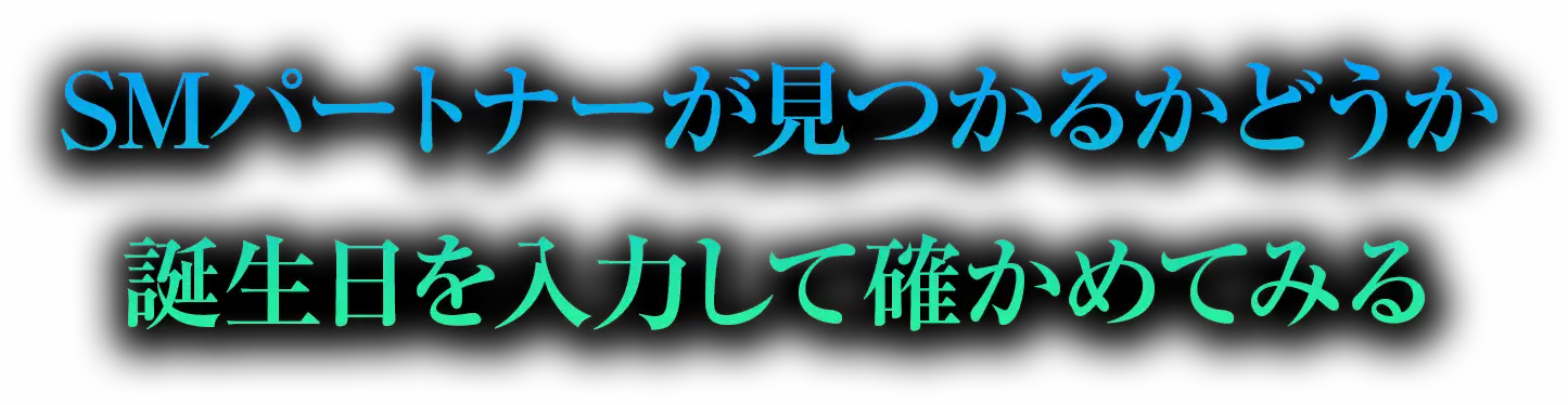 SMパートナーが見つかるかどうか誕生日を入力して確かめてみる